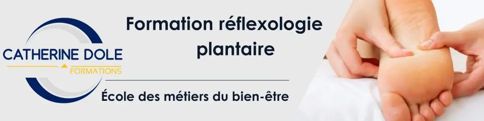 Pub avec le lien vers le site de l'école des métiers du bien-être pour la formation de réflexologie plantaire - Sur le blog santé et bien-être